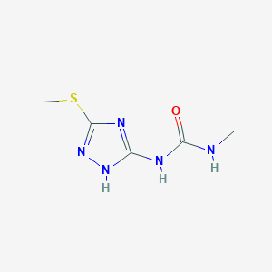 molecular formula C5H9N5OS B427710 N-methyl-N'-[5-(methylsulfanyl)-4H-1,2,4-triazol-3-yl]urea 