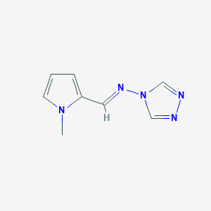 molecular formula C8H9N5 B427714 N-[(1-methyl-1H-pyrrol-2-yl)methylene]-N-(4H-1,2,4-triazol-4-yl)amine CAS No. 35554-73-5