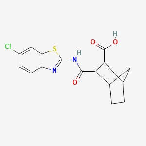 3-{[(6-chloro-1,3-benzothiazol-2-yl)amino]carbonyl}bicyclo[2.2.1]heptane-2-carboxylic acid