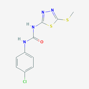 molecular formula C10H9ClN4OS2 B427722 N-(4-chlorophenyl)-N'-[5-(methylsulfanyl)-1,3,4-thiadiazol-2-yl]urea 