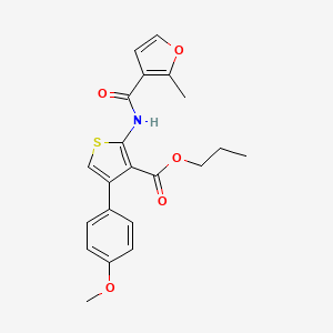 molecular formula C21H21NO5S B4277240 propyl 4-(4-methoxyphenyl)-2-[(2-methyl-3-furoyl)amino]-3-thiophenecarboxylate 