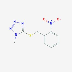 molecular formula C9H9N5O2S B427725 5-({2-nitrobenzyl}sulfanyl)-1-methyl-1H-tetraazole 