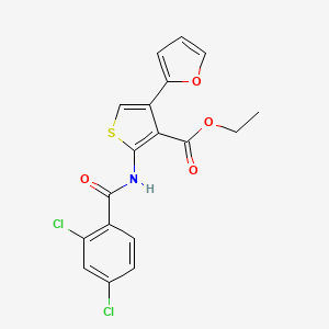 molecular formula C18H13Cl2NO4S B4277250 ethyl 2-[(2,4-dichlorobenzoyl)amino]-4-(2-furyl)-3-thiophenecarboxylate 