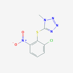 molecular formula C8H6ClN5O2S B427726 5-({2-chloro-6-nitrophenyl}sulfanyl)-1-methyl-1H-tetraazole 