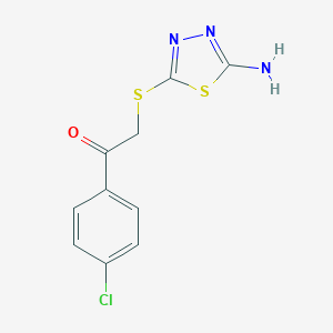 molecular formula C10H8ClN3OS2 B427727 2-[(5-Amino-1,3,4-thiadiazol-2-yl)sulfanyl]-1-(4-chlorophenyl)ethanone CAS No. 401583-36-6