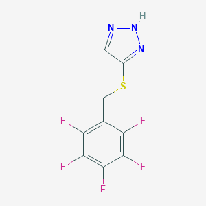molecular formula C9H4F5N3S B427732 4-[(2,3,4,5,6-pentafluorobenzyl)sulfanyl]-2H-1,2,3-triazole 