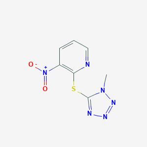 2-(1-Methyltetrazol-5-yl)sulfanyl-3-nitropyridine