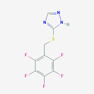 molecular formula C9H4F5N3S B427734 3-[(2,3,4,5,6-pentafluorobenzyl)sulfanyl]-4H-1,2,4-triazole 