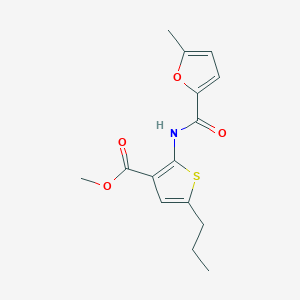 molecular formula C15H17NO4S B4277344 methyl 2-[(5-methyl-2-furoyl)amino]-5-propyl-3-thiophenecarboxylate 