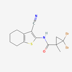 molecular formula C14H14Br2N2OS B4277350 2,2-dibromo-N-(3-cyano-4,5,6,7-tetrahydro-1-benzothien-2-yl)-1-methylcyclopropanecarboxamide 