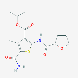 isopropyl 5-(aminocarbonyl)-4-methyl-2-[(tetrahydro-2-furanylcarbonyl)amino]-3-thiophenecarboxylate