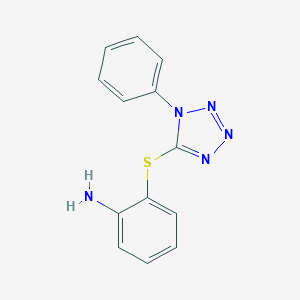 molecular formula C13H11N5S B427737 2-[(1-phenyl-1H-tetraazol-5-yl)sulfanyl]phenylamine 