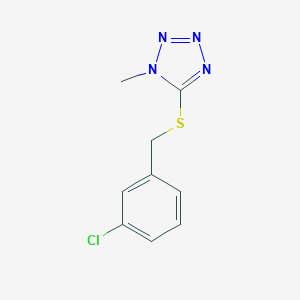 molecular formula C9H9ClN4S B427740 3-chlorobenzyl 1-methyl-1H-tetraazol-5-yl sulfide 