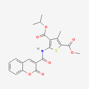 molecular formula C21H19NO7S B4277401 4-isopropyl 2-methyl 3-methyl-5-{[(2-oxo-2H-chromen-3-yl)carbonyl]amino}-2,4-thiophenedicarboxylate 