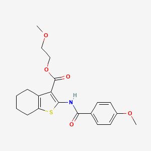 2-methoxyethyl 2-[(4-methoxybenzoyl)amino]-4,5,6,7-tetrahydro-1-benzothiophene-3-carboxylate