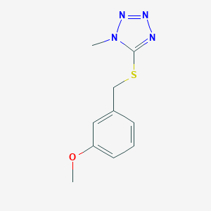 molecular formula C10H12N4OS B427742 5-[(3-methoxybenzyl)sulfanyl]-1-methyl-1H-tetrazole 