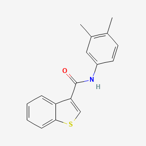 molecular formula C17H15NOS B4277424 N-(3,4-dimethylphenyl)-1-benzothiophene-3-carboxamide 