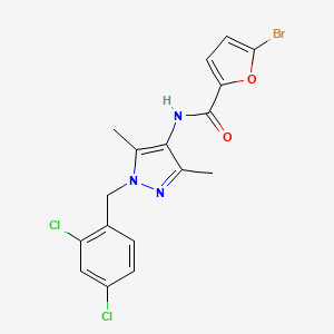 molecular formula C17H14BrCl2N3O2 B4277427 5-bromo-N-[1-(2,4-dichlorobenzyl)-3,5-dimethyl-1H-pyrazol-4-yl]-2-furamide 
