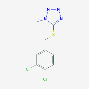 molecular formula C9H8Cl2N4S B427743 5-[(3,4-Dichlorophenyl)methylsulfanyl]-1-methyltetrazole CAS No. 353257-11-1