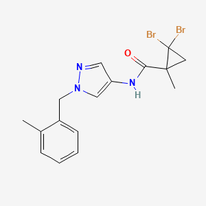 molecular formula C16H17Br2N3O B4277435 2,2-dibromo-1-methyl-N-[1-(2-methylbenzyl)-1H-pyrazol-4-yl]cyclopropanecarboxamide 