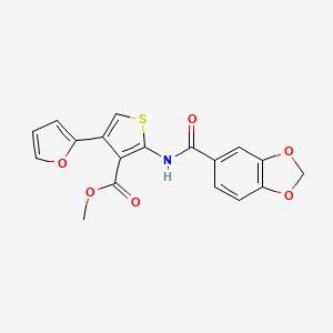 methyl 2-[(1,3-benzodioxol-5-ylcarbonyl)amino]-4-(2-furyl)-3-thiophenecarboxylate