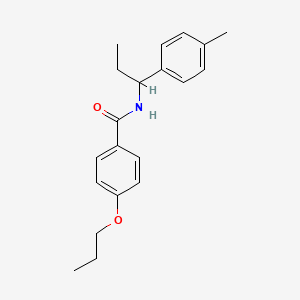 molecular formula C20H25NO2 B4277456 N-[1-(4-methylphenyl)propyl]-4-propoxybenzamide 