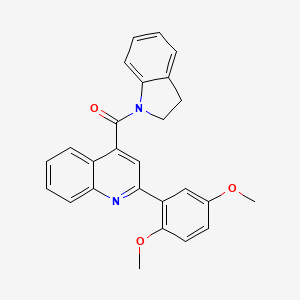 molecular formula C26H22N2O3 B4277458 4-(2,3-dihydro-1H-indol-1-ylcarbonyl)-2-(2,5-dimethoxyphenyl)quinoline 