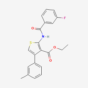 molecular formula C21H18FNO3S B4277462 ethyl 2-[(3-fluorobenzoyl)amino]-4-(3-methylphenyl)-3-thiophenecarboxylate 