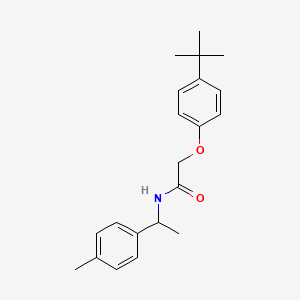 molecular formula C21H27NO2 B4277464 2-(4-tert-butylphenoxy)-N-[1-(4-methylphenyl)ethyl]acetamide 