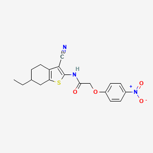 molecular formula C19H19N3O4S B4277480 N-(3-cyano-6-ethyl-4,5,6,7-tetrahydro-1-benzothien-2-yl)-2-(4-nitrophenoxy)acetamide 
