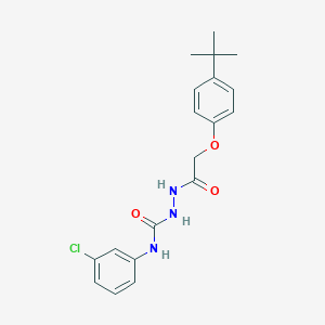 molecular formula C19H22ClN3O3 B4277492 2-[(4-tert-butylphenoxy)acetyl]-N-(3-chlorophenyl)hydrazinecarboxamide 