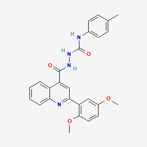 molecular formula C26H24N4O4 B4277496 2-{[2-(2,5-dimethoxyphenyl)-4-quinolinyl]carbonyl}-N-(4-methylphenyl)hydrazinecarboxamide 