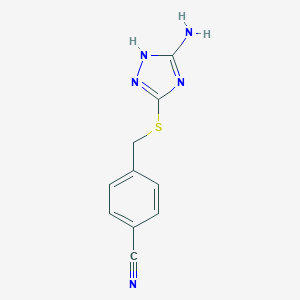 4-{[(5-amino-4H-1,2,4-triazol-3-yl)sulfanyl]methyl}benzonitrile