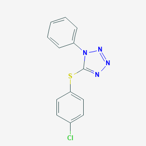 molecular formula C13H9ClN4S B427751 4-chlorophenyl 1-phenyl-1H-tetraazol-5-yl sulfide 