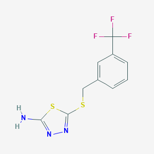 5-{[3-(Trifluoromethyl)benzyl]sulfanyl}-1,3,4-thiadiazol-2-amine