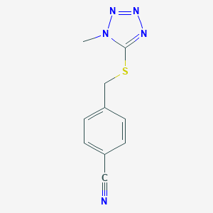 4-{[(1-methyl-1H-tetraazol-5-yl)sulfanyl]methyl}benzonitrile
