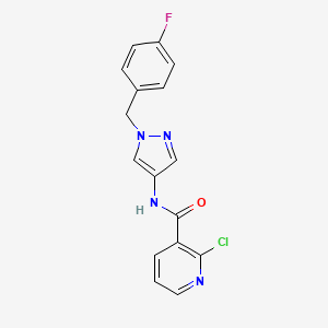 molecular formula C16H12ClFN4O B4277551 2-chloro-N-[1-(4-fluorobenzyl)-1H-pyrazol-4-yl]nicotinamide 