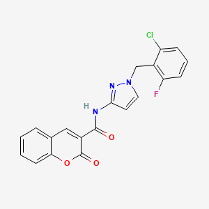 molecular formula C20H13ClFN3O3 B4277562 N-[1-(2-chloro-6-fluorobenzyl)-1H-pyrazol-3-yl]-2-oxo-2H-chromene-3-carboxamide 