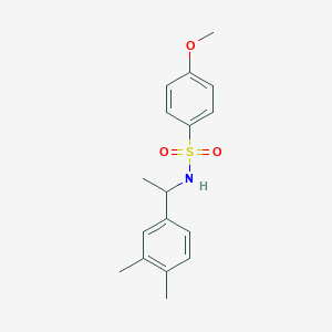 molecular formula C17H21NO3S B4277588 N-[1-(3,4-dimethylphenyl)ethyl]-4-methoxybenzenesulfonamide 