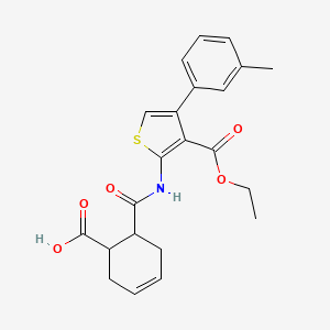 6-({[3-(ethoxycarbonyl)-4-(3-methylphenyl)-2-thienyl]amino}carbonyl)-3-cyclohexene-1-carboxylic acid