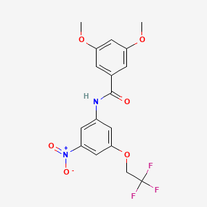 3,5-dimethoxy-N-[3-nitro-5-(2,2,2-trifluoroethoxy)phenyl]benzamide