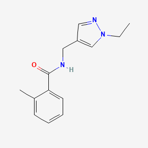 N-[(1-ethyl-1H-pyrazol-4-yl)methyl]-2-methylbenzamide