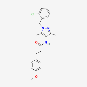 N-[1-(2-chlorobenzyl)-3,5-dimethyl-1H-pyrazol-4-yl]-3-(4-methoxyphenyl)propanamide