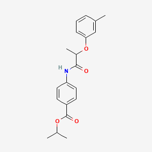 molecular formula C20H23NO4 B4277679 isopropyl 4-{[2-(3-methylphenoxy)propanoyl]amino}benzoate 