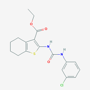 Ethyl 2-{[(3-chlorophenyl)carbamoyl]amino}-4,5,6,7-tetrahydro-1-benzothiophene-3-carboxylate