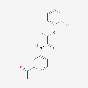 molecular formula C17H16ClNO3 B4277695 N-(3-acetylphenyl)-2-(2-chlorophenoxy)propanamide 