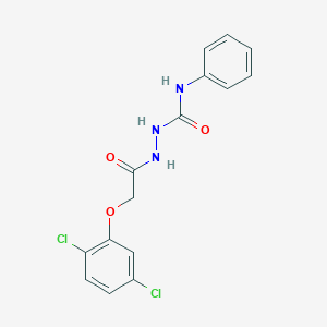 molecular formula C15H13Cl2N3O3 B4277717 2-[(2,5-dichlorophenoxy)acetyl]-N-phenylhydrazinecarboxamide 