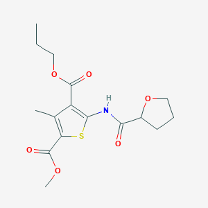 2-methyl 4-propyl 3-methyl-5-[(tetrahydro-2-furanylcarbonyl)amino]-2,4-thiophenedicarboxylate