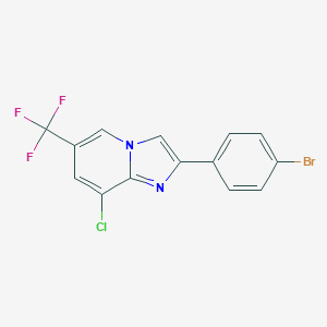 molecular formula C14H7BrClF3N2 B427777 2-(4-溴苯基)-8-氯-6-(三氟甲基)咪唑并[1,2-a]吡啶 CAS No. 284674-73-3