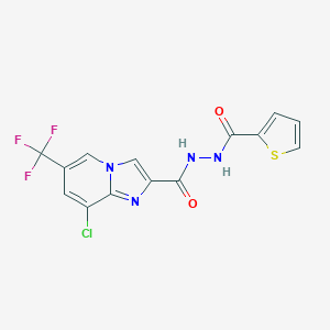 8-chloro-N'-(2-thienylcarbonyl)-6-(trifluoromethyl)imidazo[1,2-a]pyridine-2-carbohydrazide